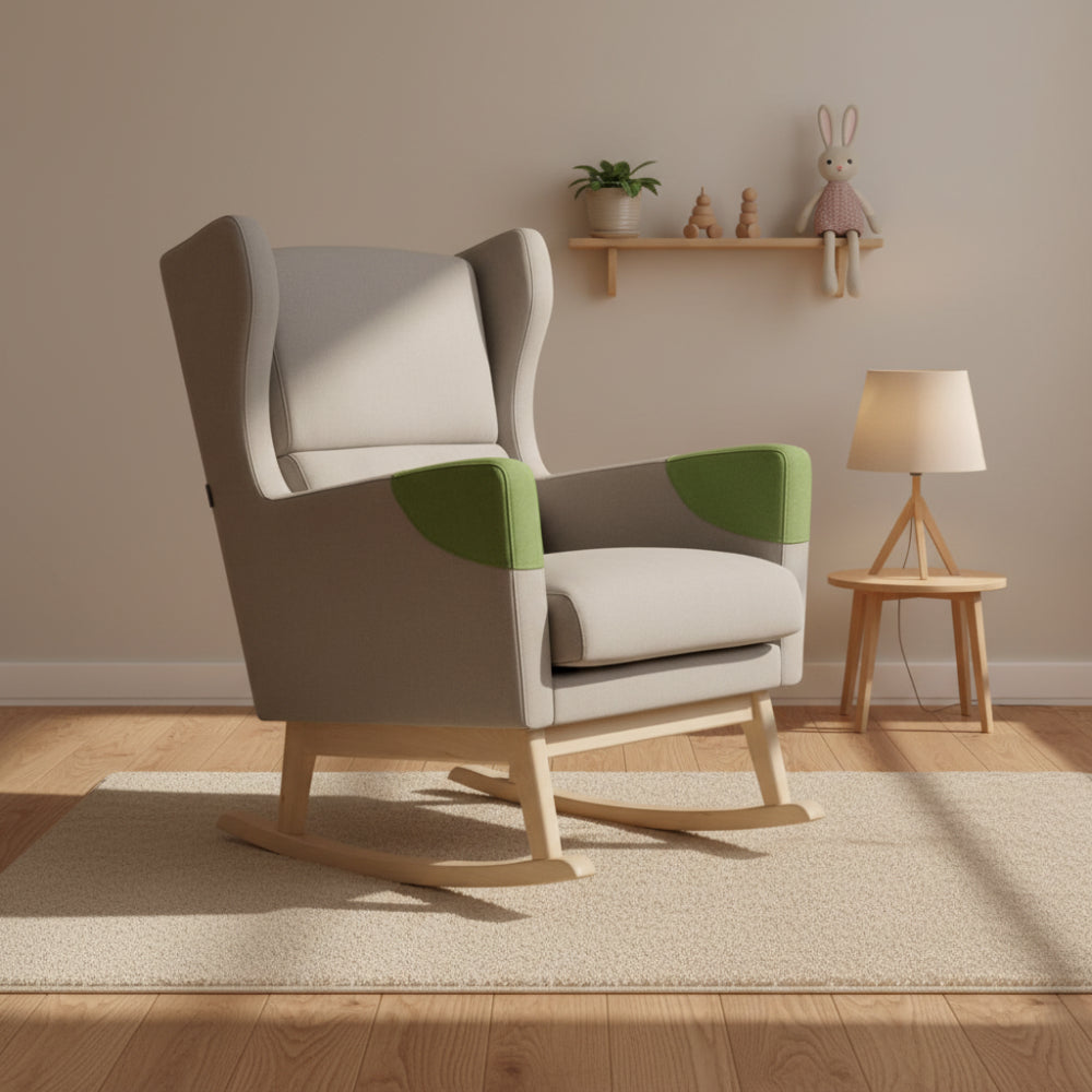 Butaca con balancín de diseño nórdico modelo NORIK