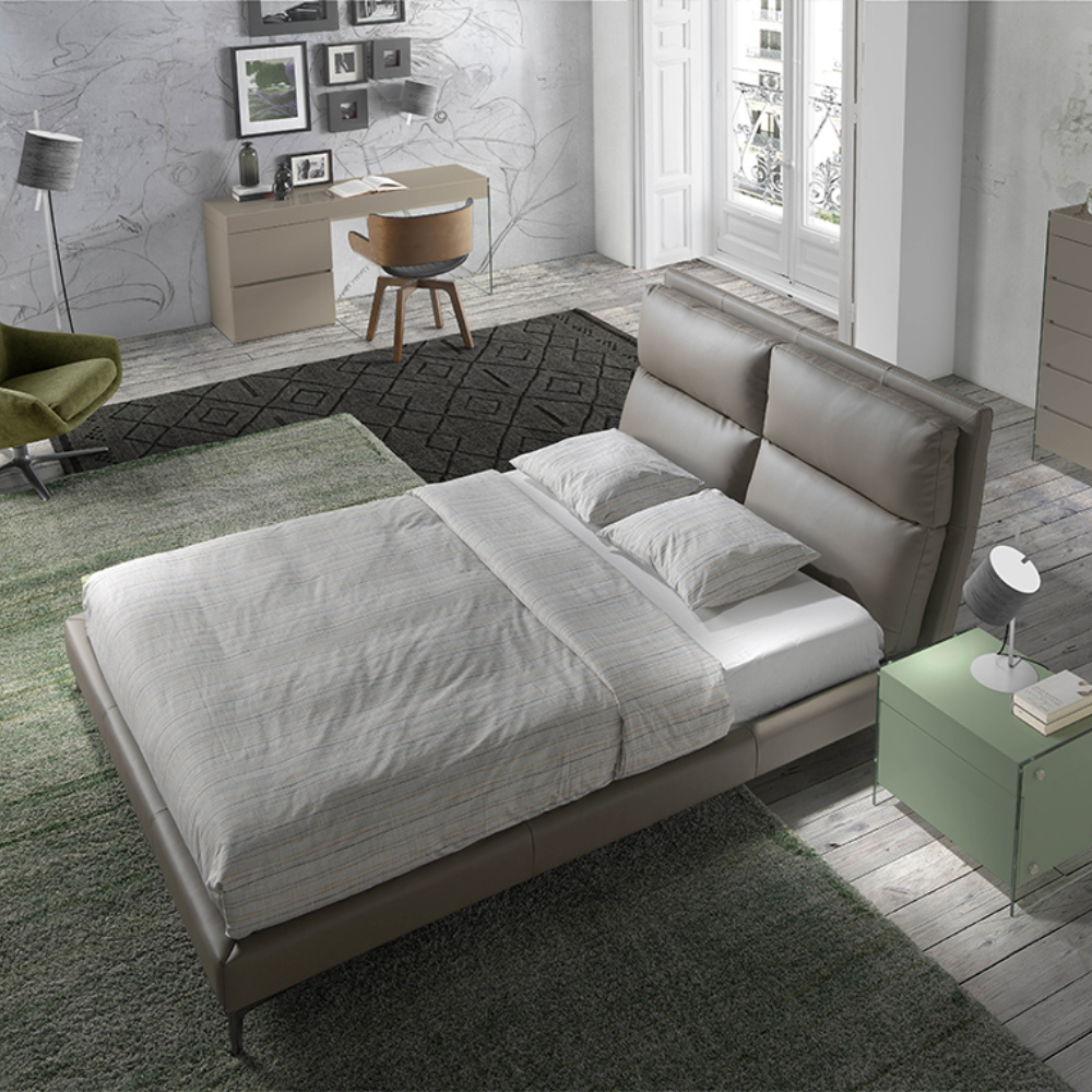 Cama ChapadaNogal Para Colchon160x200cm Coleccion EleganceELE7014