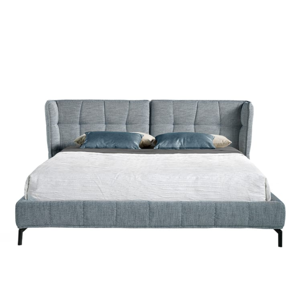 Cama Pino Macizo Cabecero Tapizado Coleccion EleganceELE7030