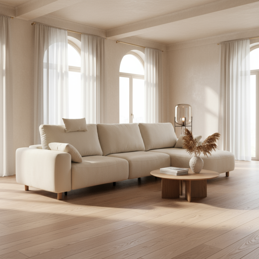 Chaiselongue de diseño modelo Cloud con pata alta