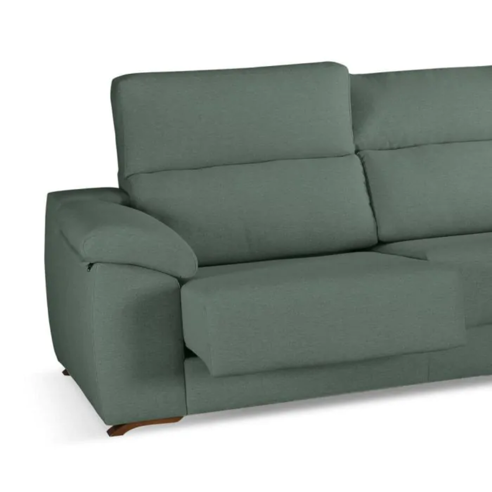 Chaiselongue modelo VELLS en tela Aquaclean con asientos deslizantes