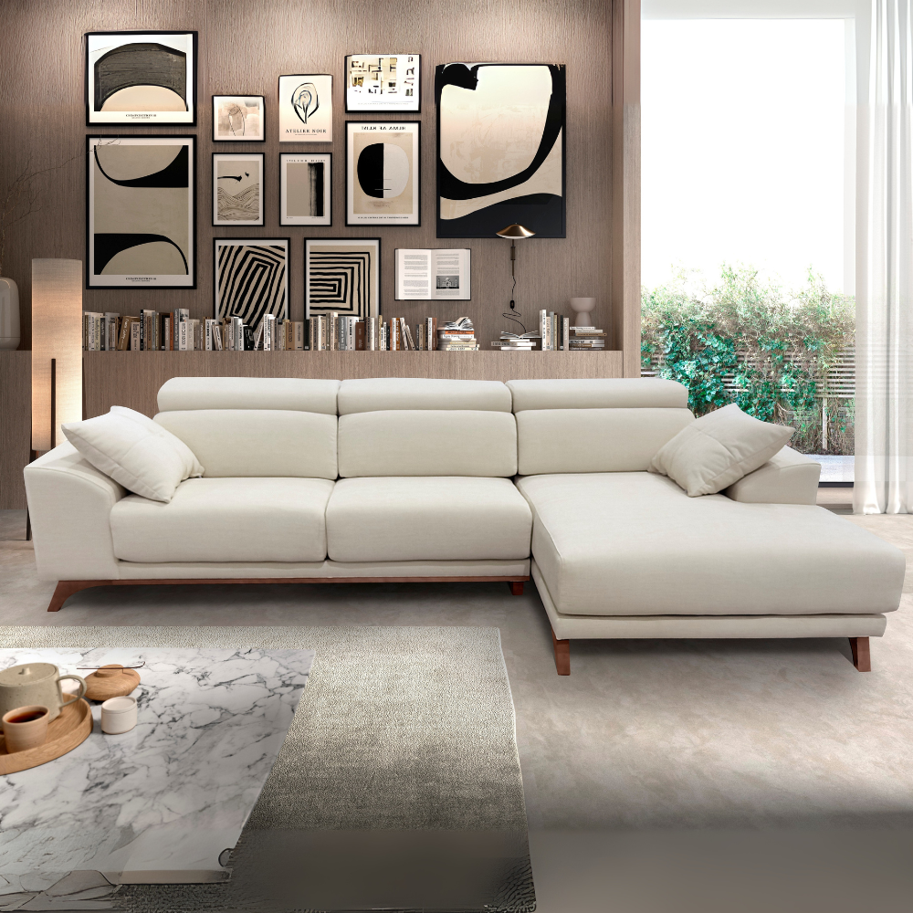 Chaisselogue de diseño modelo MADEIRA en tela