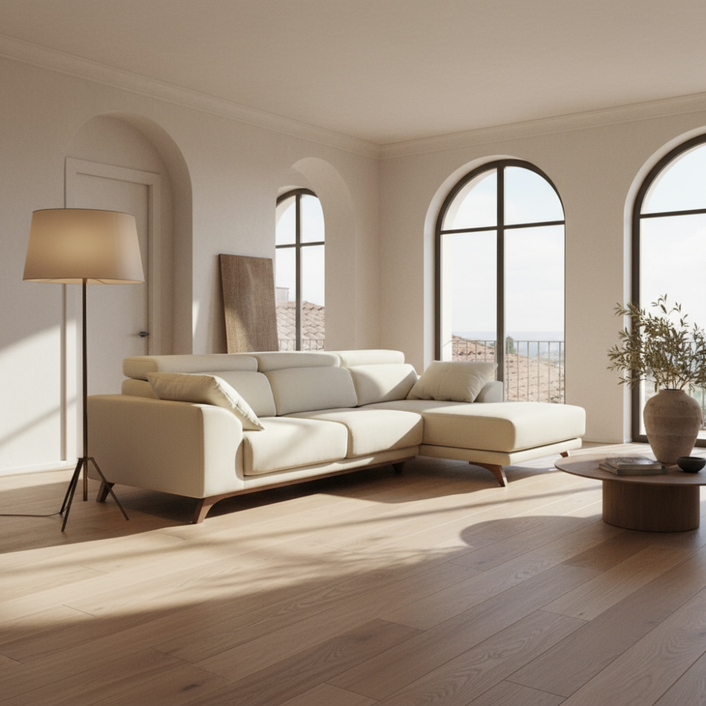 Chaisselogue de diseño modelo MADEIRA en tela