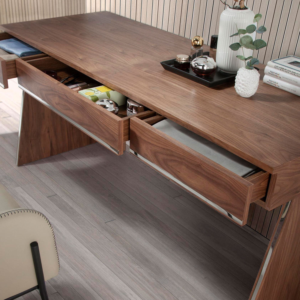 Escritorio oficina de madera Nogal