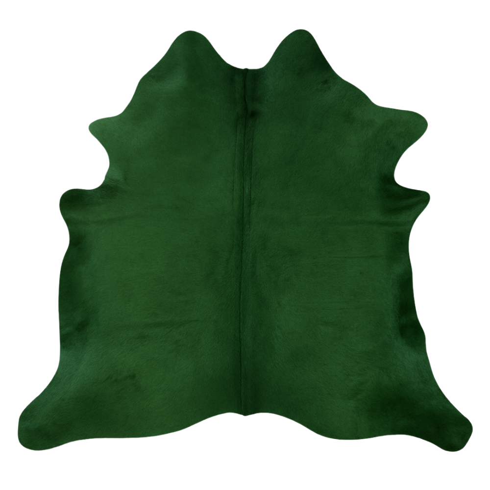 Alfombra de diseño en piel Dyed Verde botella