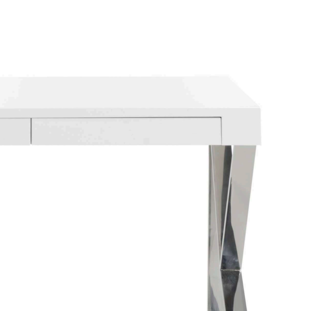 Escritorio Lacado Blanco con Cajones Colección Elegance