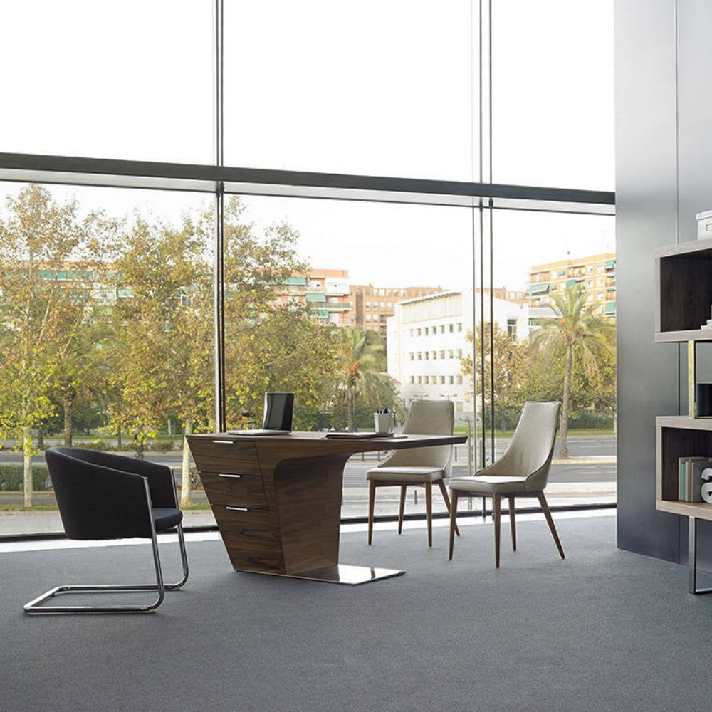 Escritorio Oficina Madera Chapada Colección Elegance