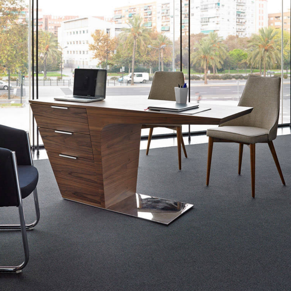 Escritorio Oficina Madera Chapada Colección Elegance