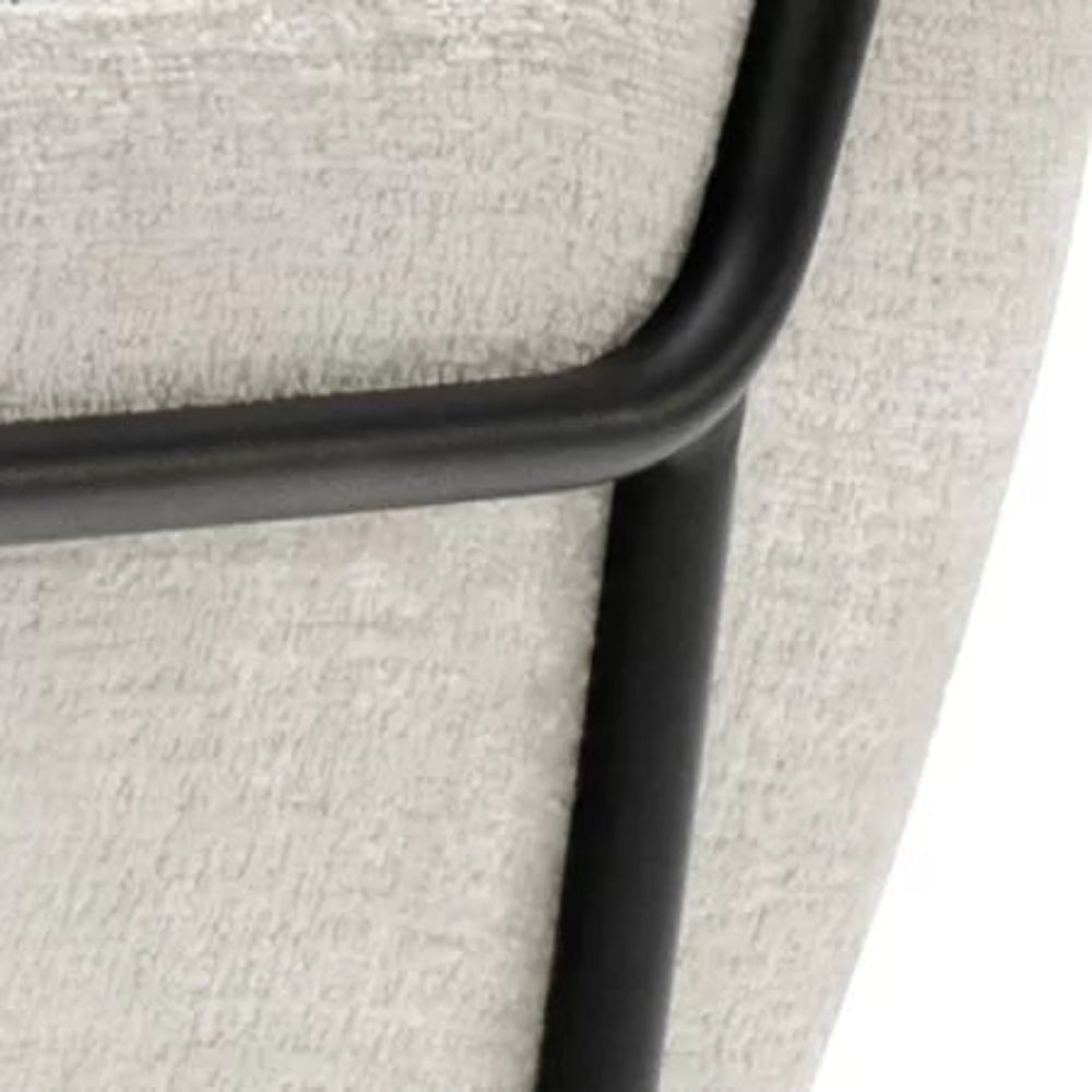 Sillón con pie metal modelo NICASSIA Tapizado Aquaclean