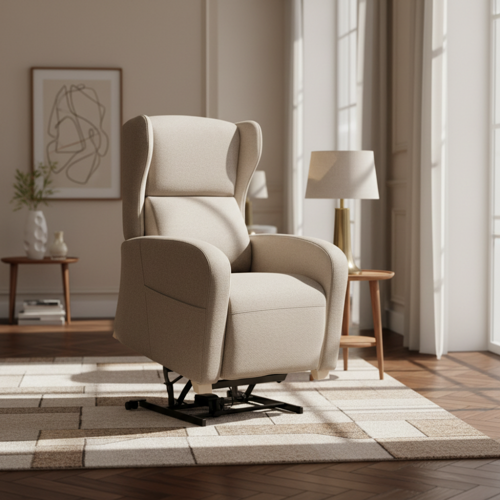 Sillón Relax modelo YPPAH en tapizado en tejido