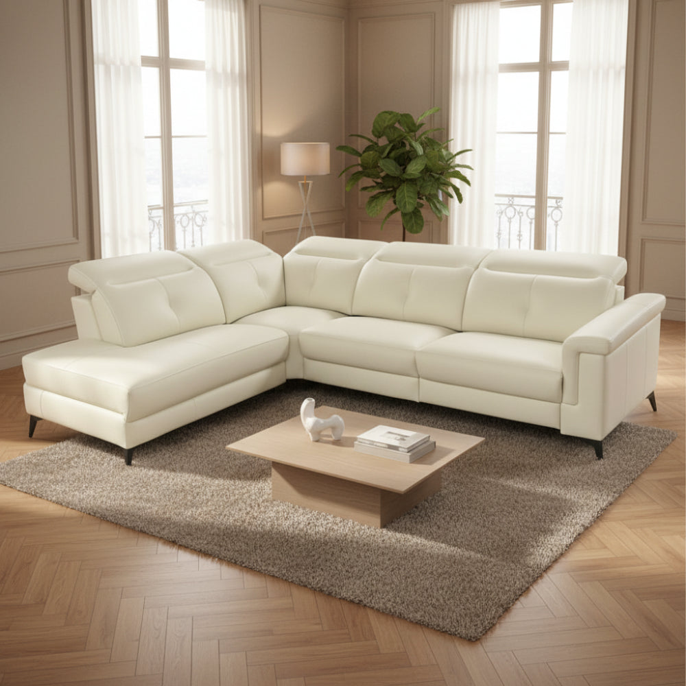 Sofa Rinconera Relax modelo VICTORIA tapizado en piel