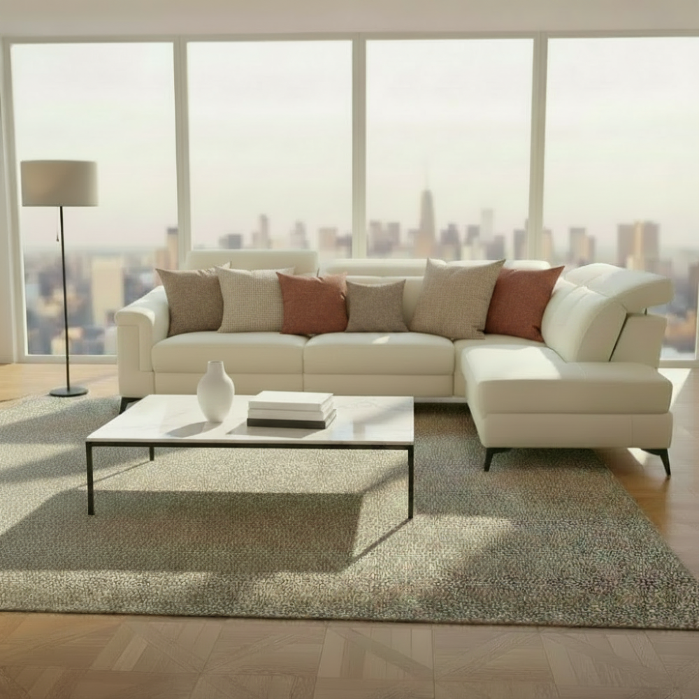 Sofa Rinconera Relax modelo VICTORIA tapizado en piel