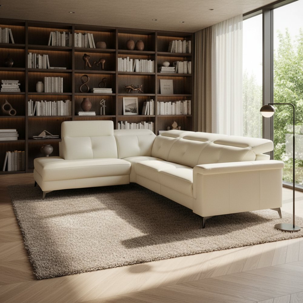 Sofa Rinconera modelo VICTORIA Tapizado en piel