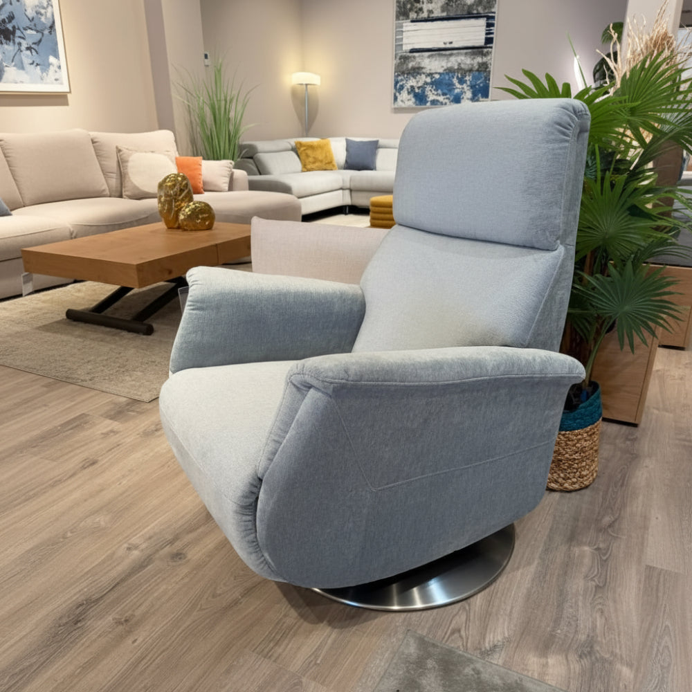 Sillón giratorio relax motorizado modelo EVANS con pie de disco