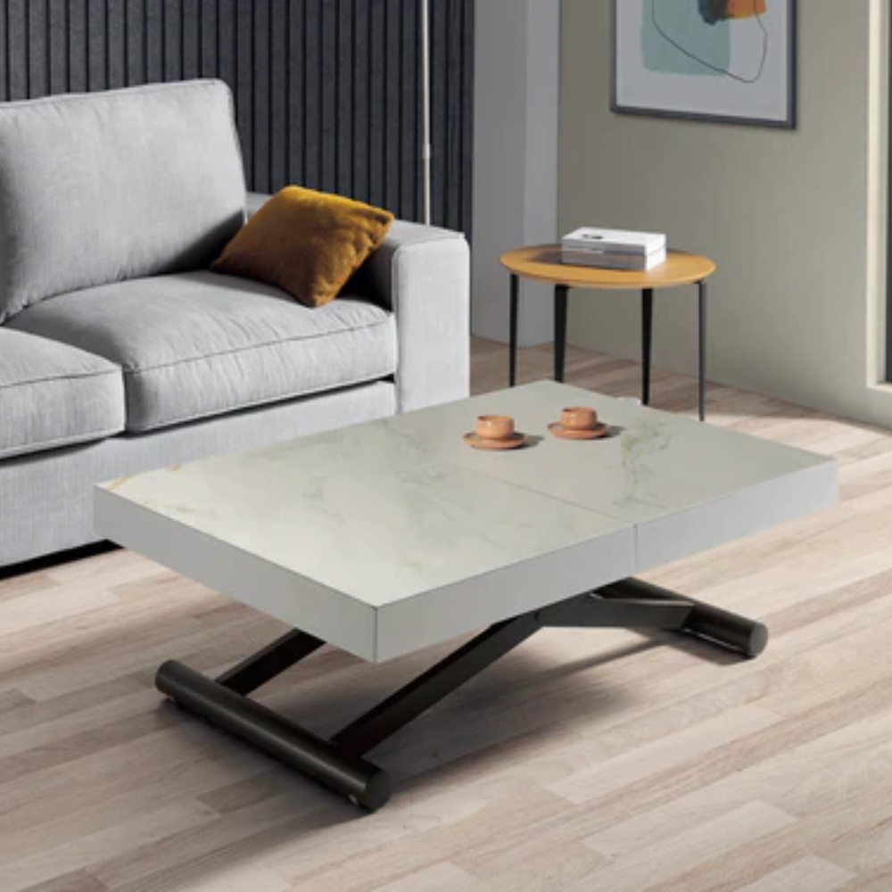 Mesa Centro Convertible en Mesa Comedor y Extensible