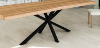 Mesa comedor de diseño modelo July X tapa cantos con forma