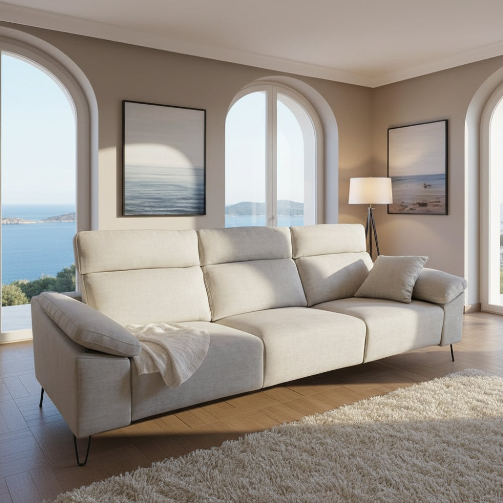 Sofá lineal con asientos relax y fondo reducido modelo KENSINGTON