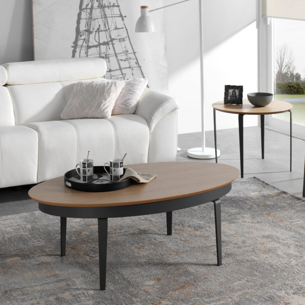 mesa de centro de diseño eliptico elevable disponible en sidivani