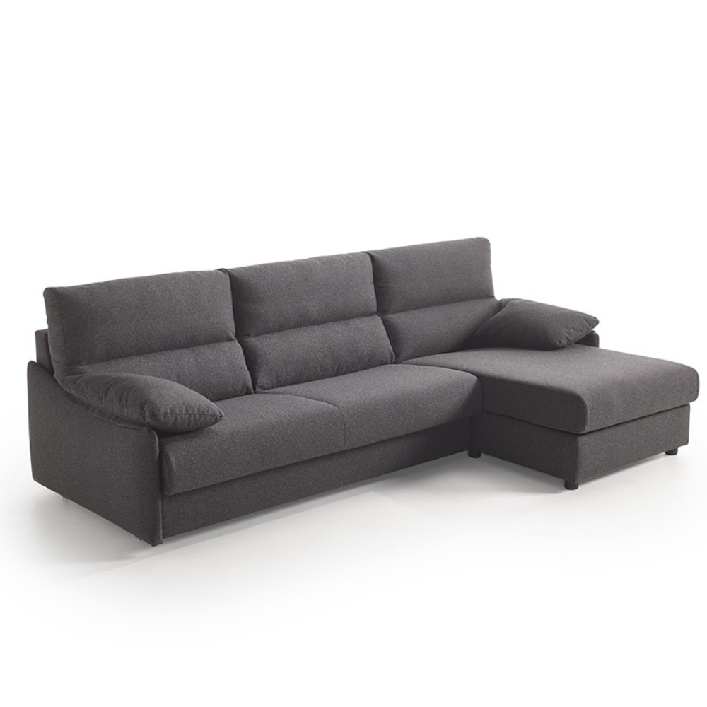 Sofá con chaiselongue cama modelo LAGOS con apertura italiana
