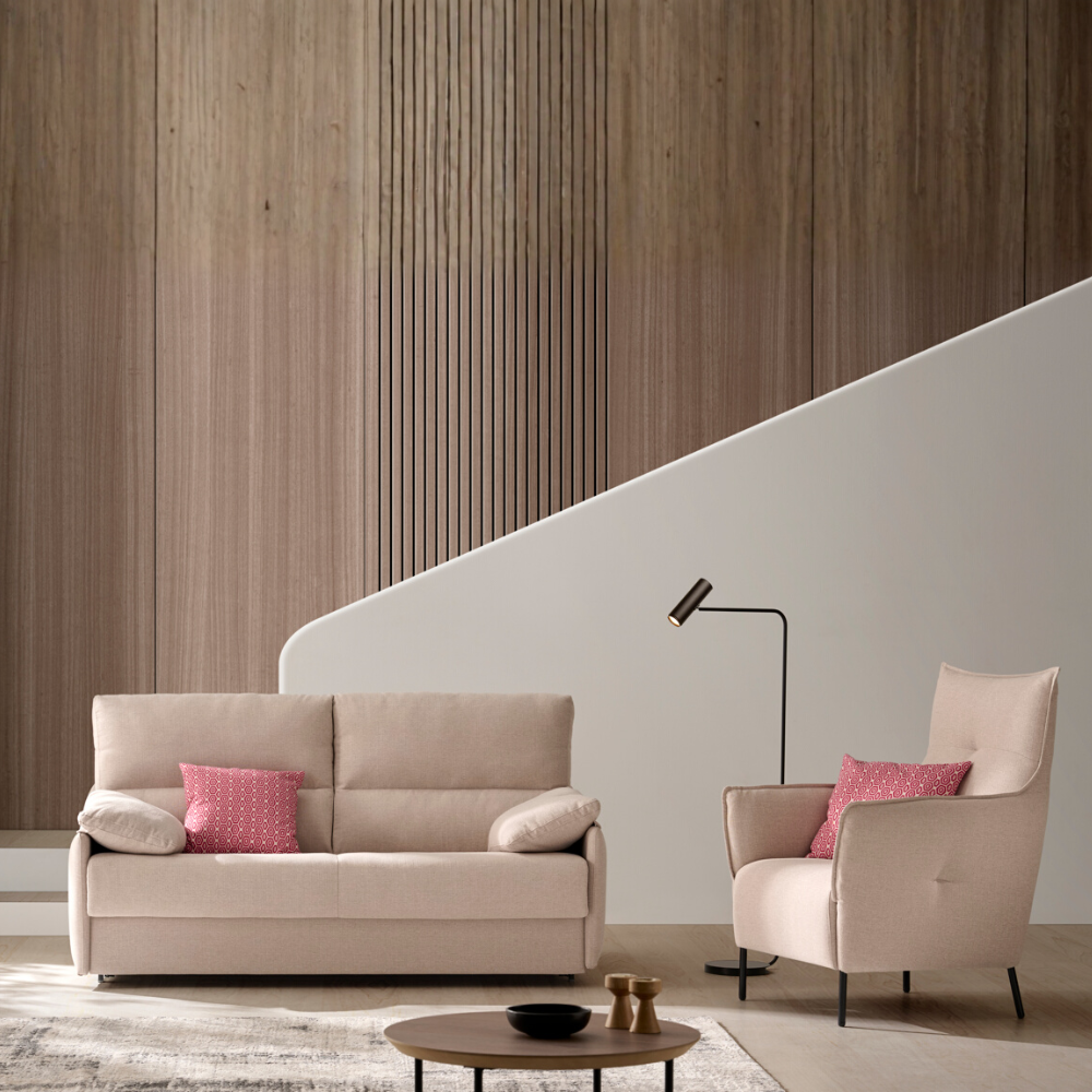 Sofá cama modelo LAGOS con sistema de apertura italiana