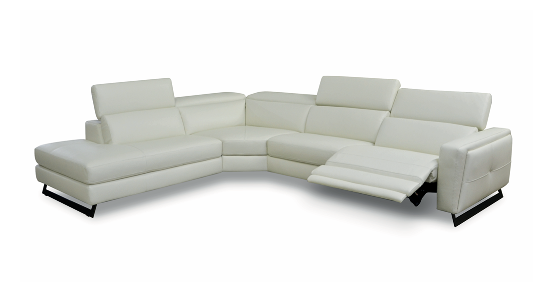 Rinconera de diseño con relax modelo Manifesto tapizado en piel