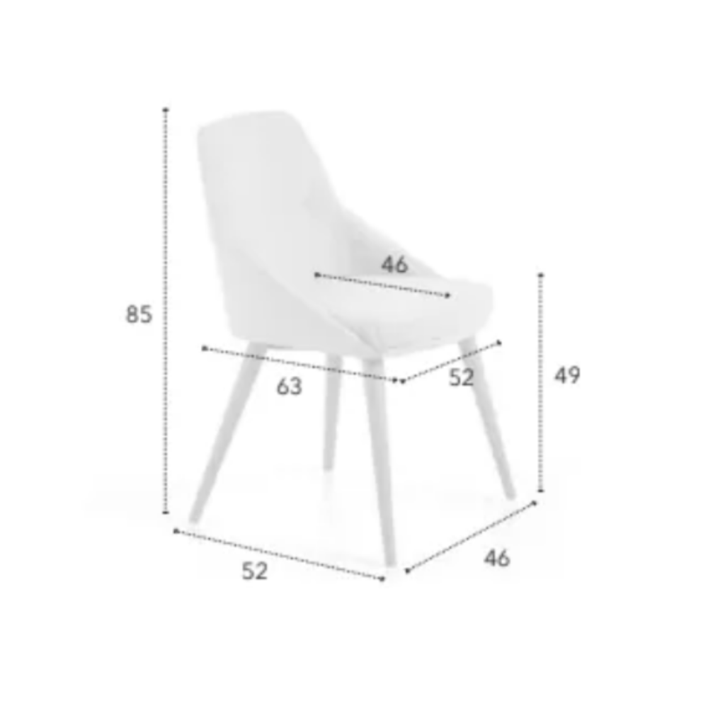 Silla de diseño patas madera modelo NC-BB WOOD