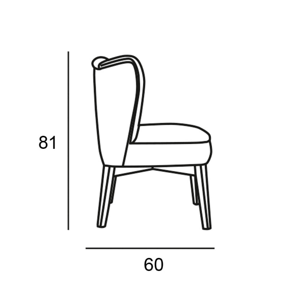 Sillón modelo MALIK sin capitoné Tapizado Lido
