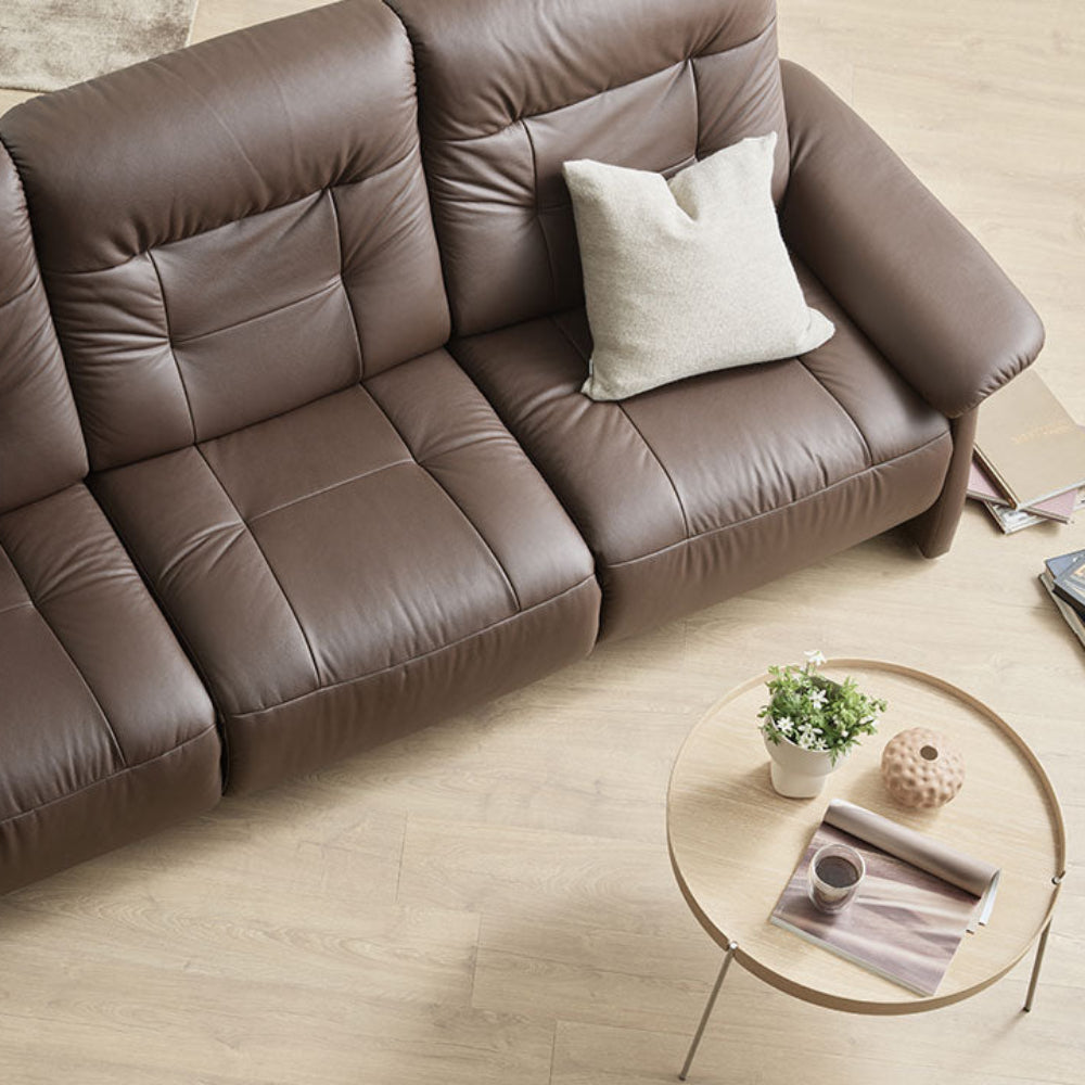 Sofá 3 plazas modelo MARY Stressless® Power™ Brazo Tapizado piel Paloma