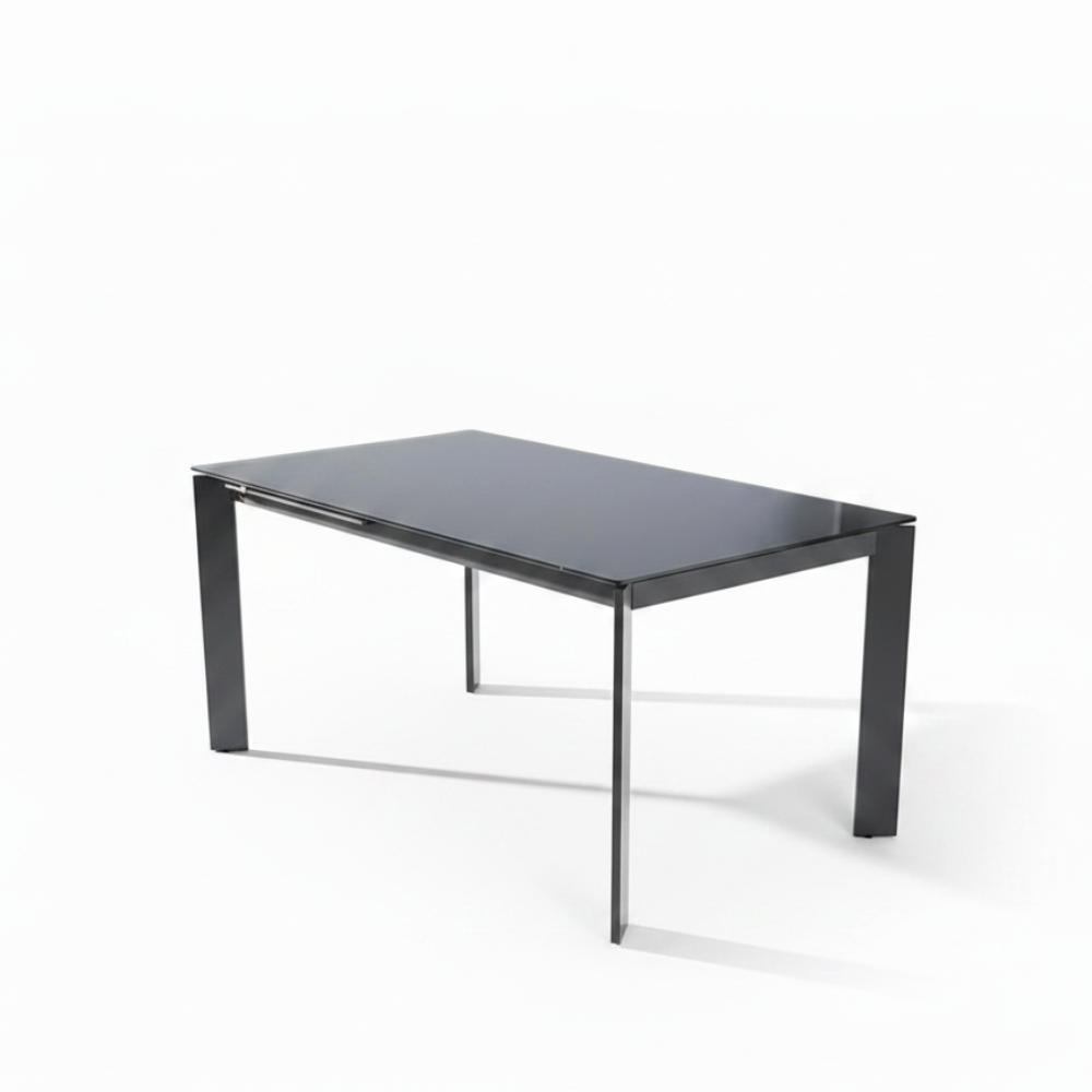Mesa Comedor Fija o Extensible Vidrio Color Piedra