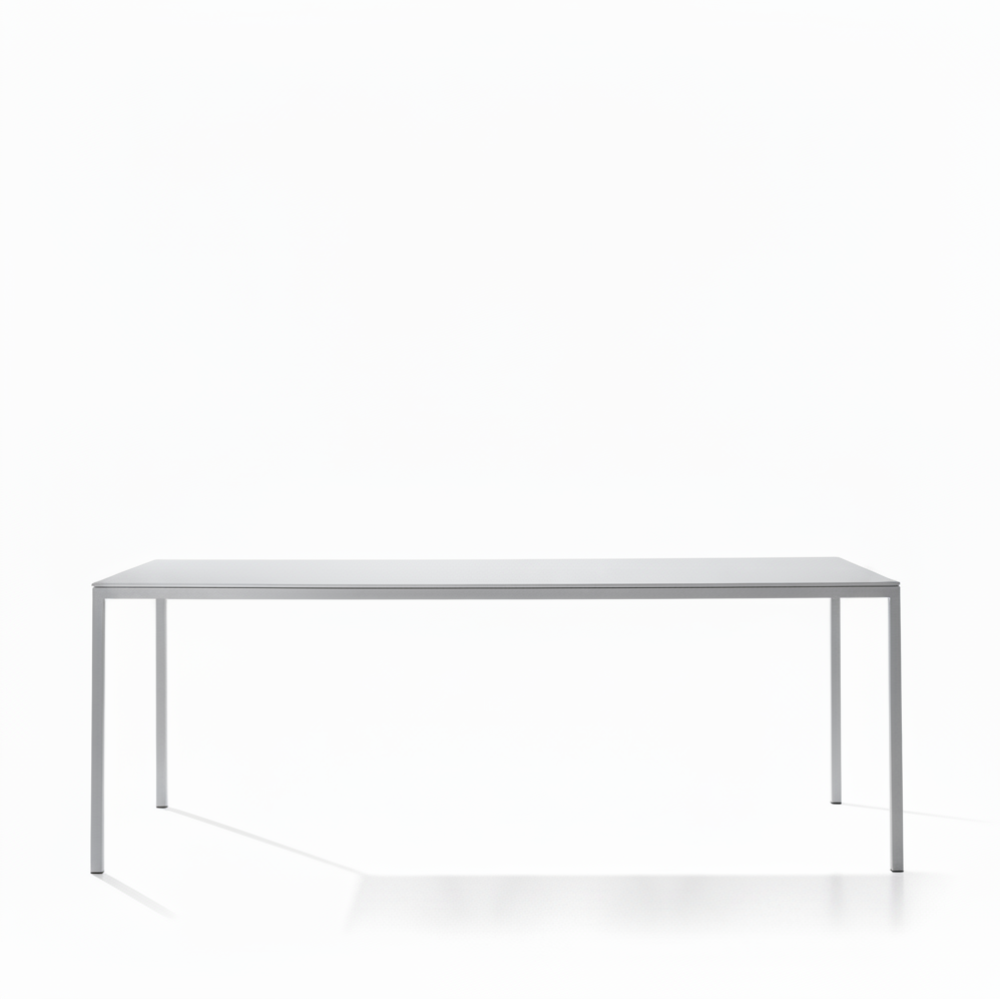 Mesa Comedor Fija Tapa Vidrio Natural