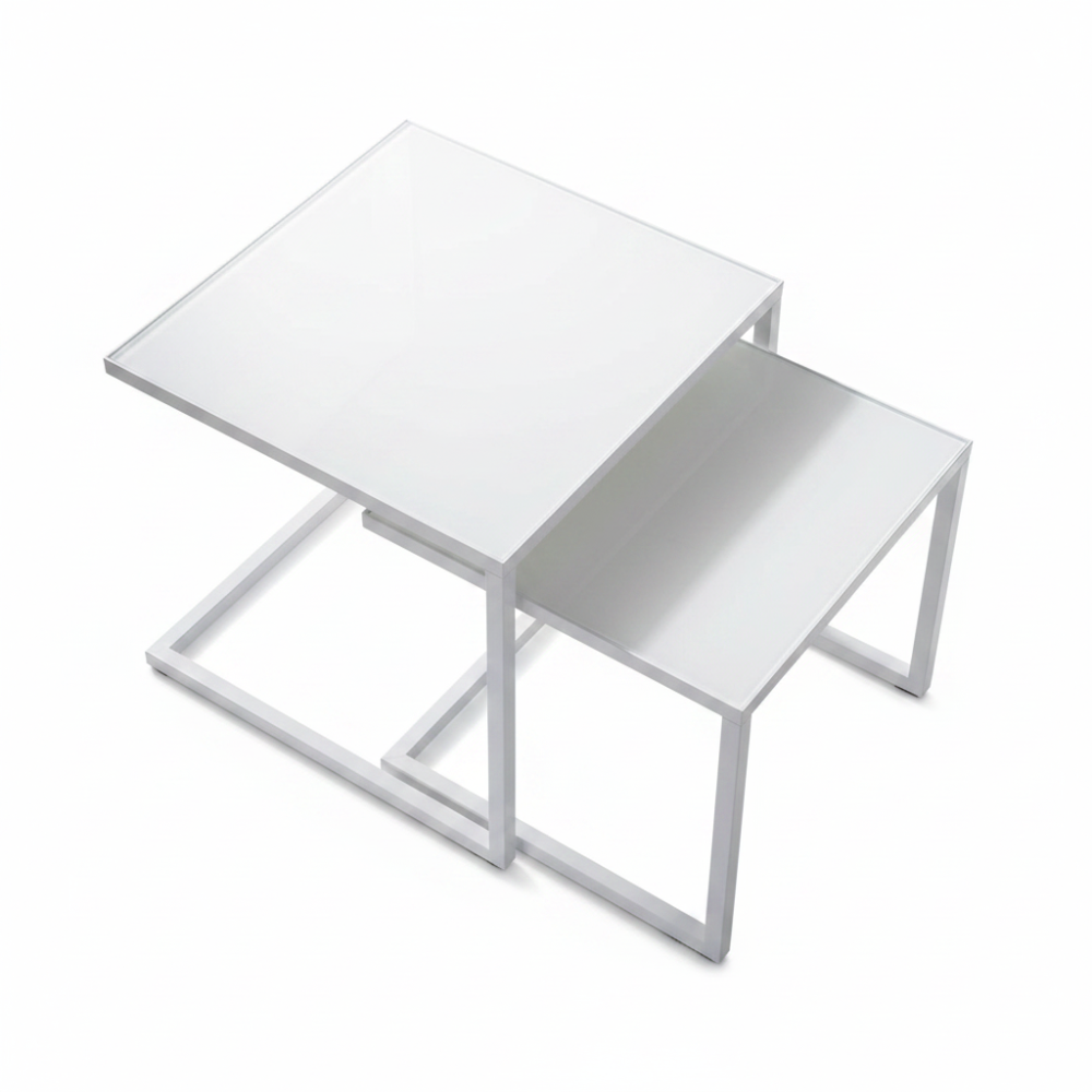 Mesa de Centro y Auxiliar Acero Angular Calibrado