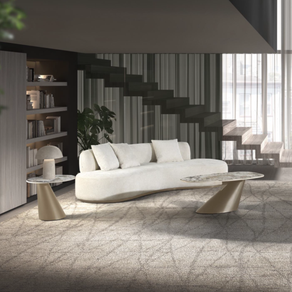 Mesa de centro modelo NC-M-B Tapa porcelánico