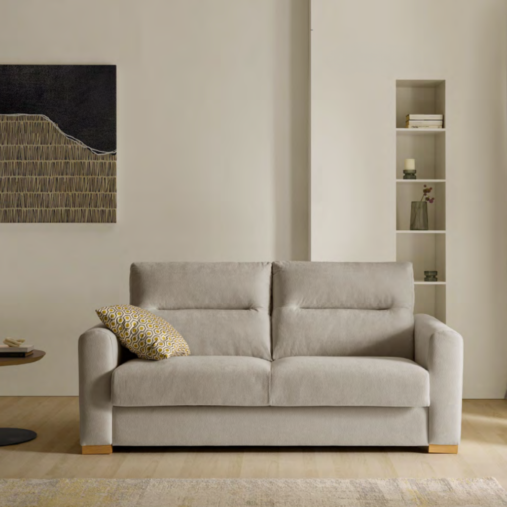 Sofá cama modelo FARO con sistema Italiano Tapizado Express