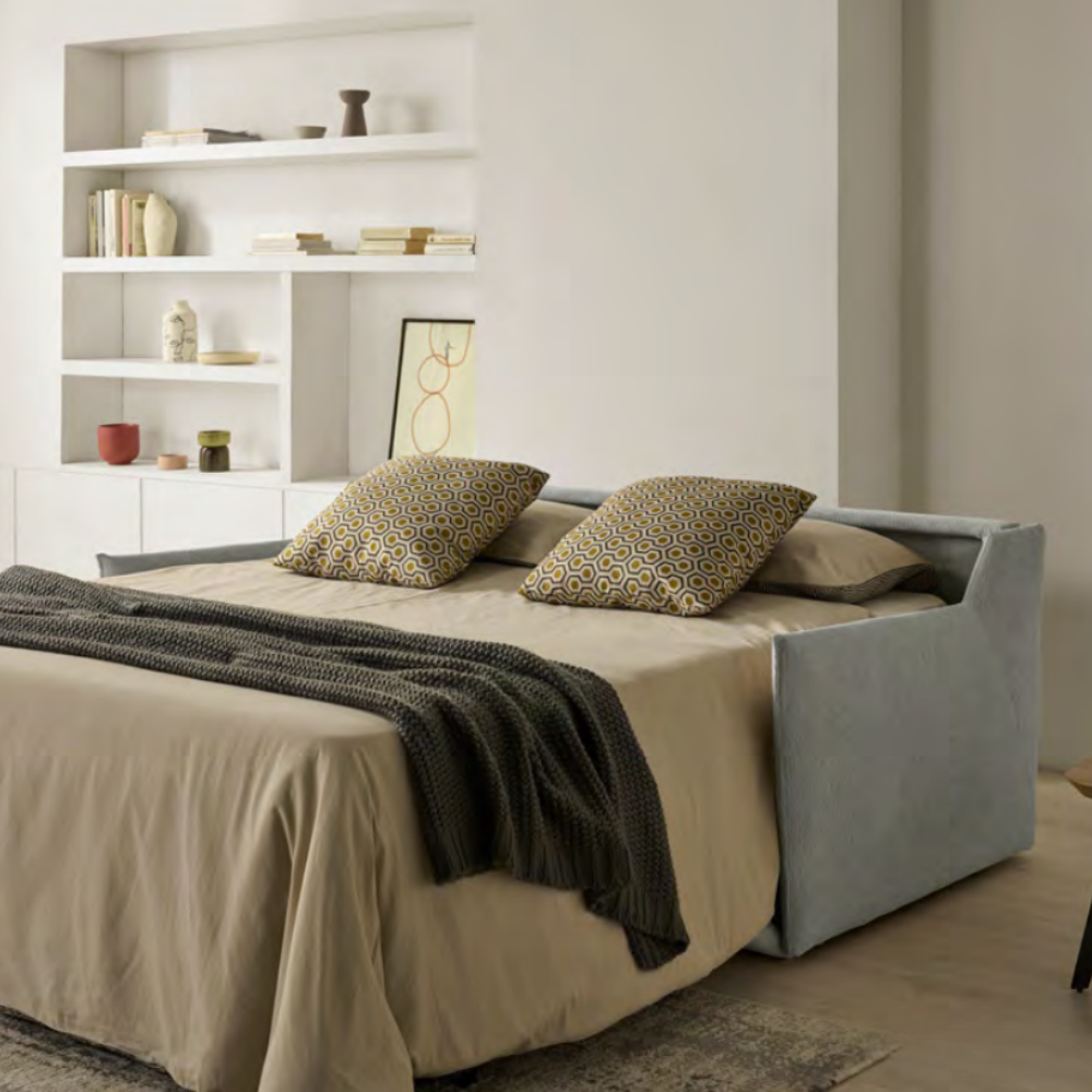 Sofá cama modelo CARTAGENA con sistema Italiano y Tapizado Express