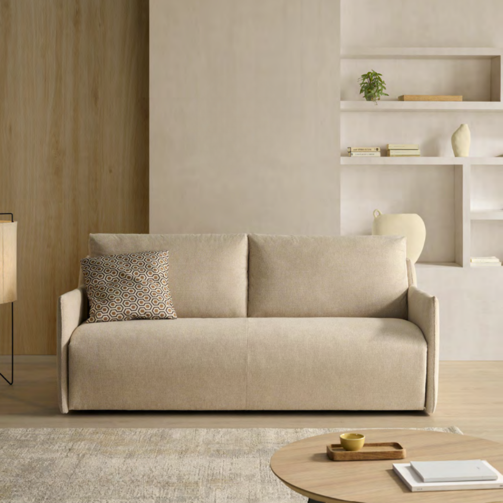 Sofá cama modelo CARTAGENA con sistema Italiano y Tapizado Express