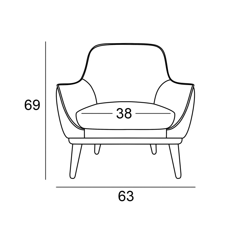 Butaca nórdica modelo PETITE GINA Lisa