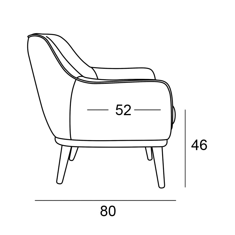 Sofá 2 plazas de diseño nórdico modelo GINA Lisa