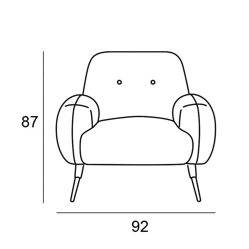 Butaca de diseño modelo MONA Tapizado Lido