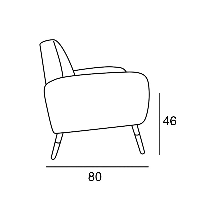 Butaca de diseño modelo MONA Tapizado Lido