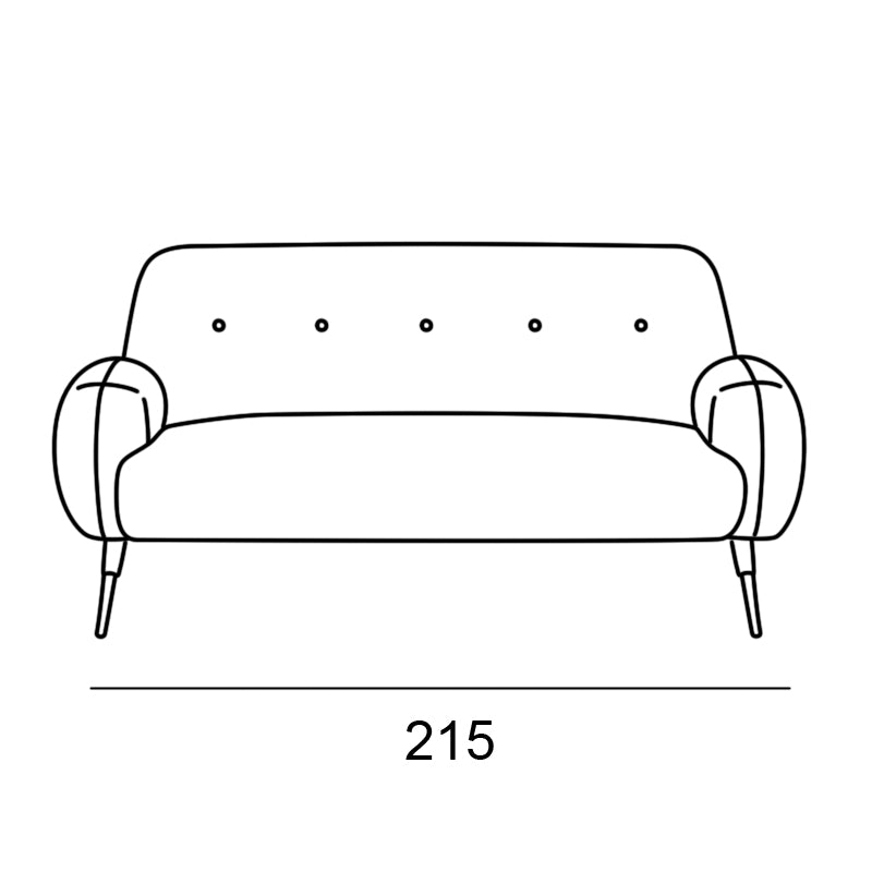 Sofá nórdico modelo MONA Tapizado Habana