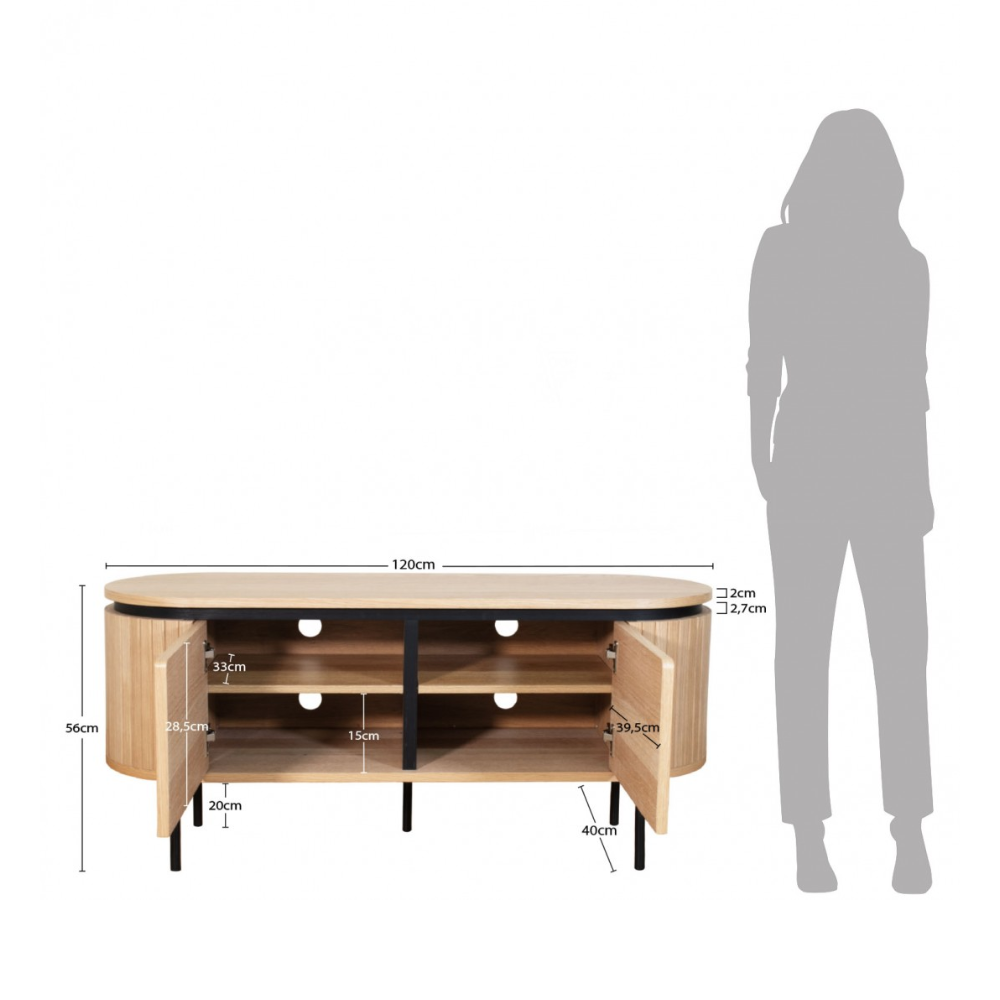 Mueble TV estilo retro – Chapa de Roble