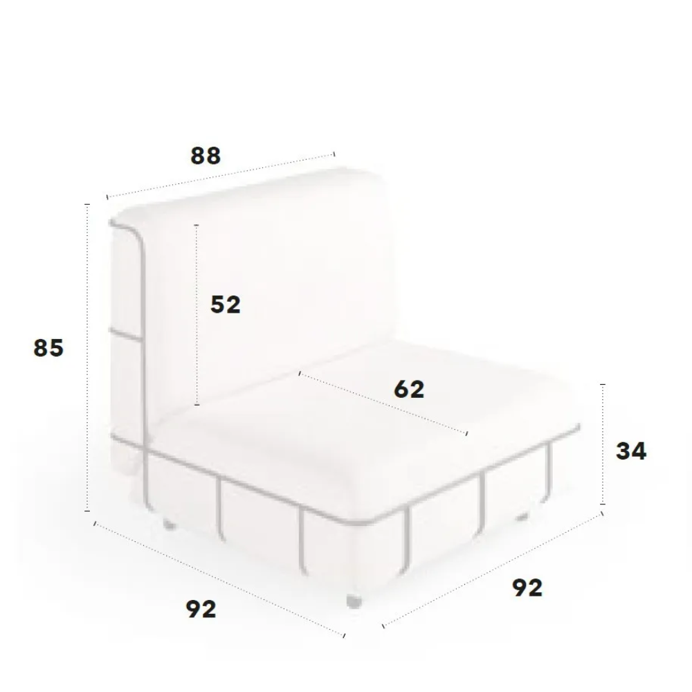 Sillón de diseño modular modelo NC-CLCK Lounge