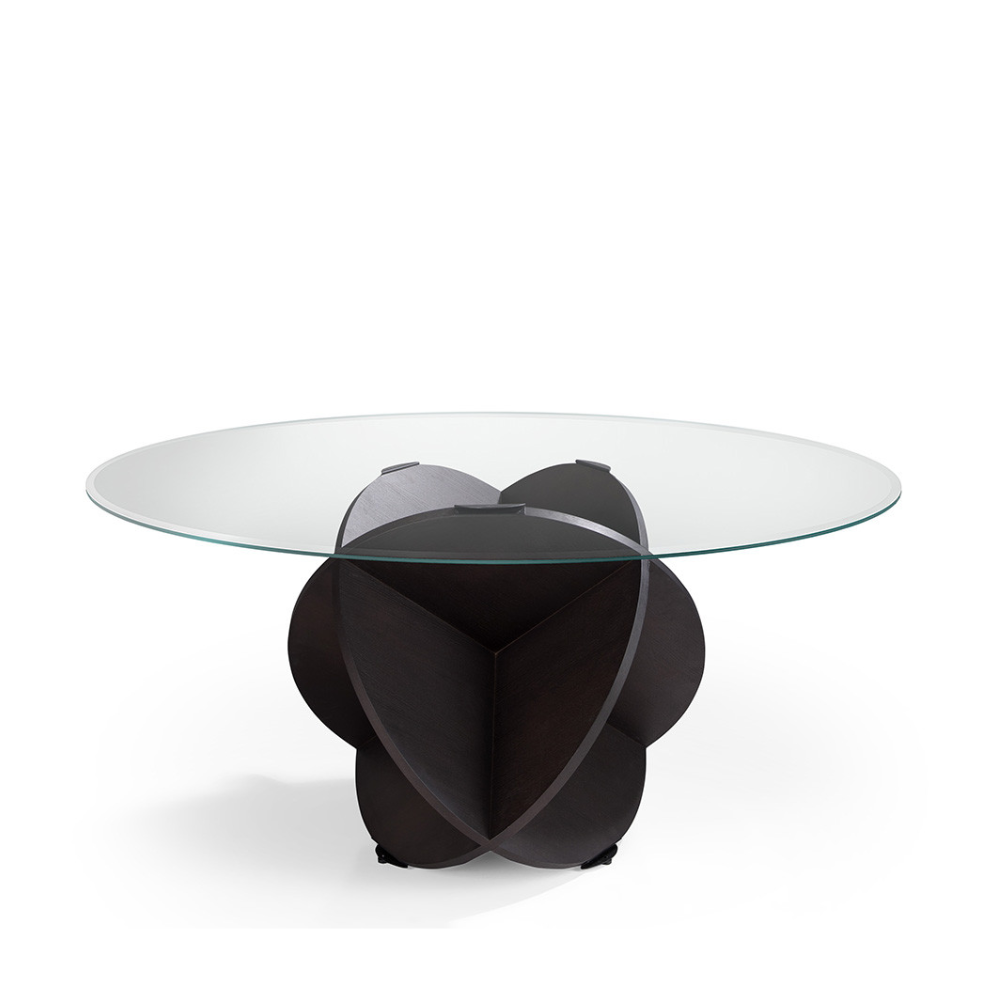 Mesa de Comedor Modelo NC-DSRTRS FIX GLASS Tapa de Cristal