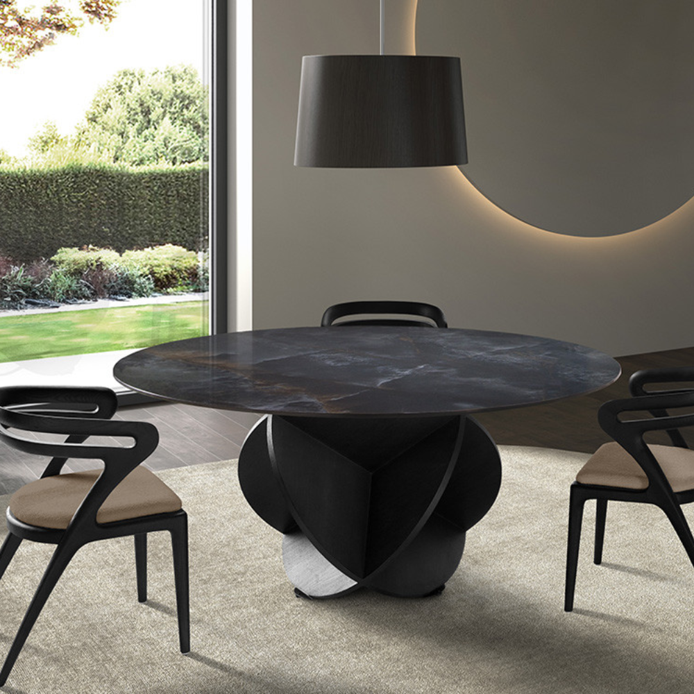 Mesa de Comedor Modelo NC-DSRTRS FIX KER Tapa de Porcelánico