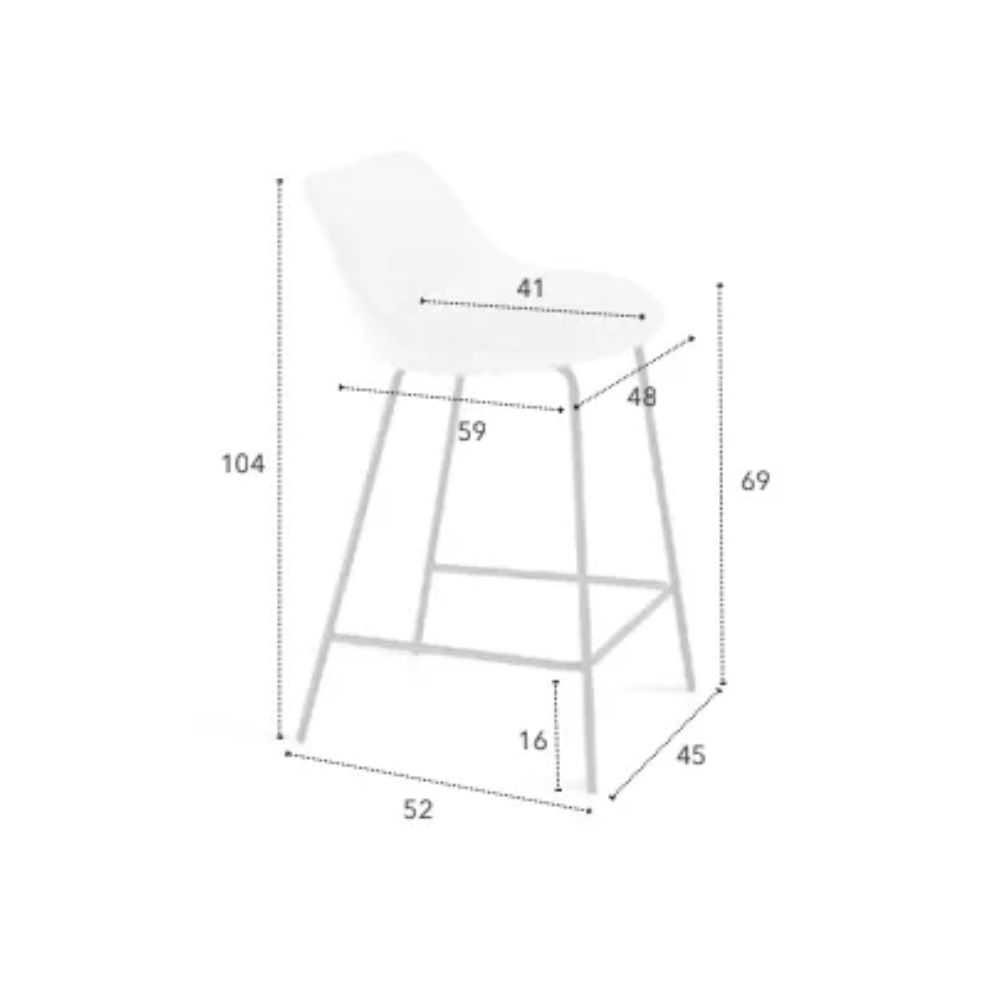 Taburete de diseño estructura lacada modelo NC-HYK A TB