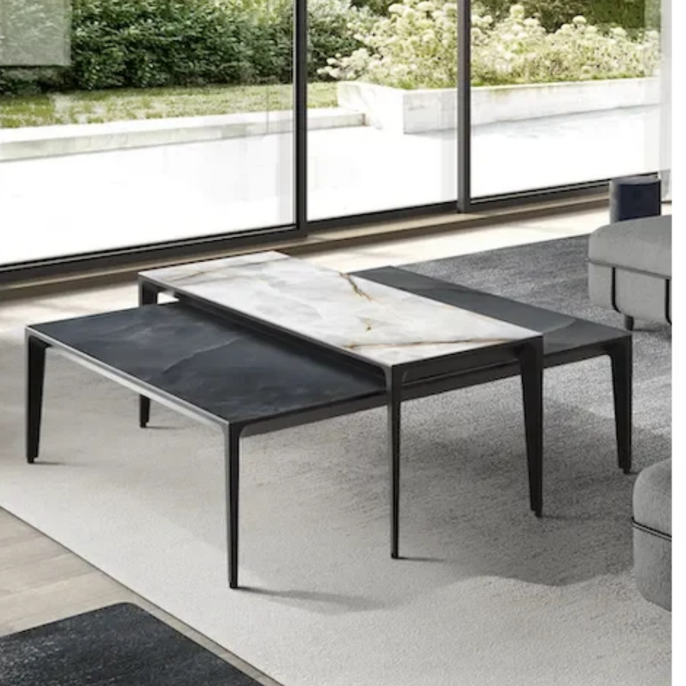 Mesa de centro modelo NC-KK CF A Tapa porcelánico