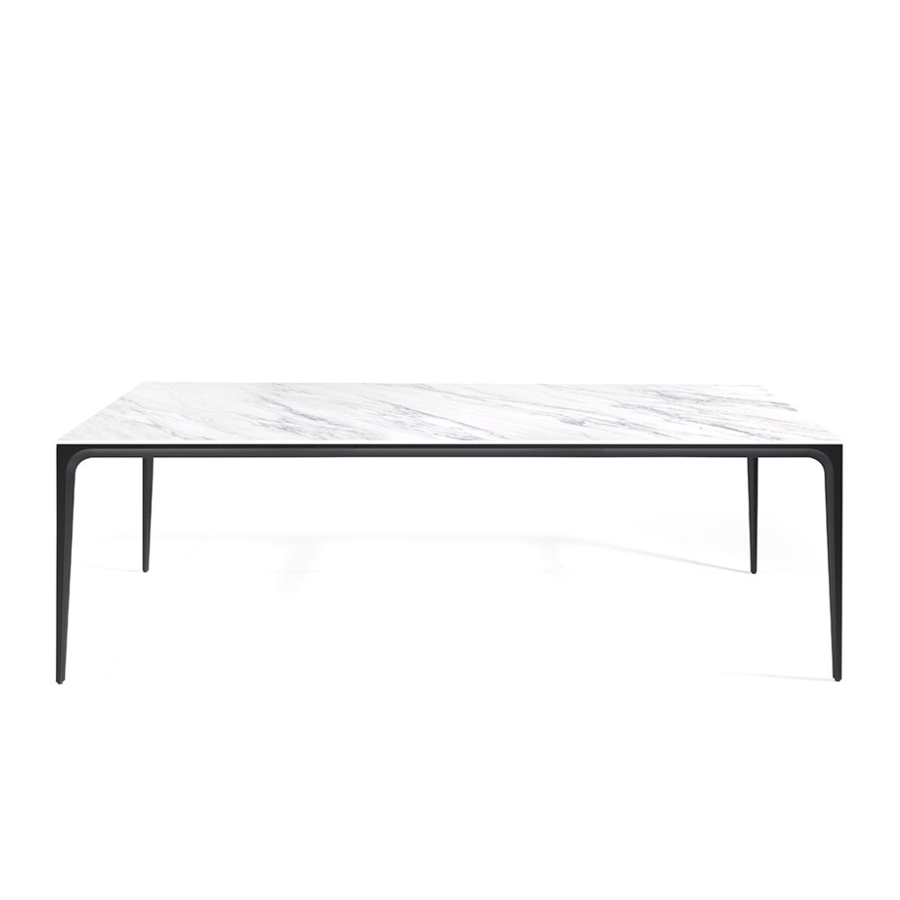 Mesa de Comedor Rectangular Modelo NC-KK FIX KER Tapa de Porcelánico