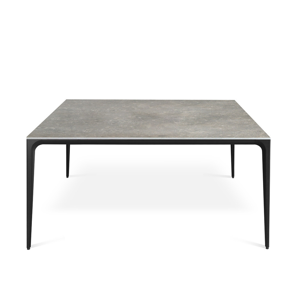 Mesa de Comedor Cuadrada Modelo NC-KK FIX KER Tapa de Porcelánico