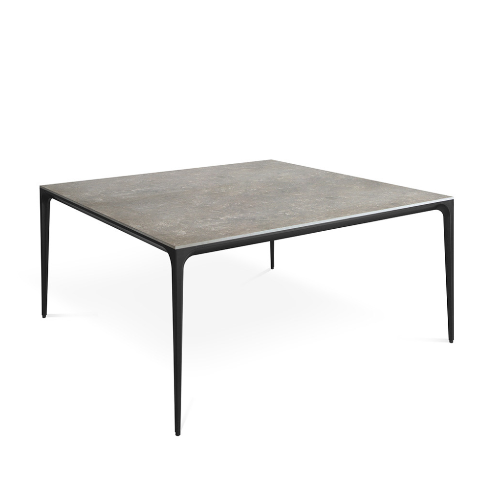 Mesa de Comedor Cuadrada Modelo NC-KK FIX KER Tapa de Porcelánico