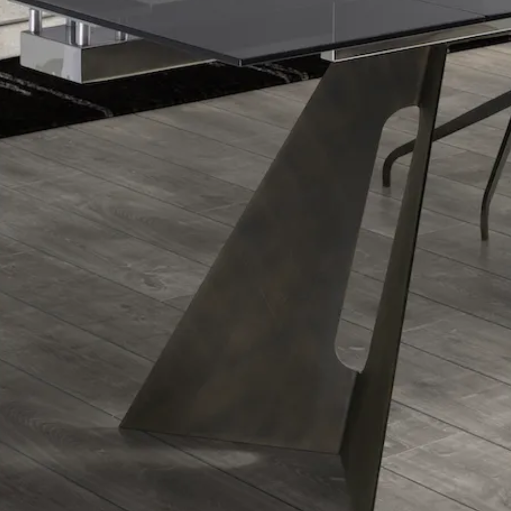 Mesa de Comedor Extensible Modelo NC-KV EXT GLASS Tapa de Cristal